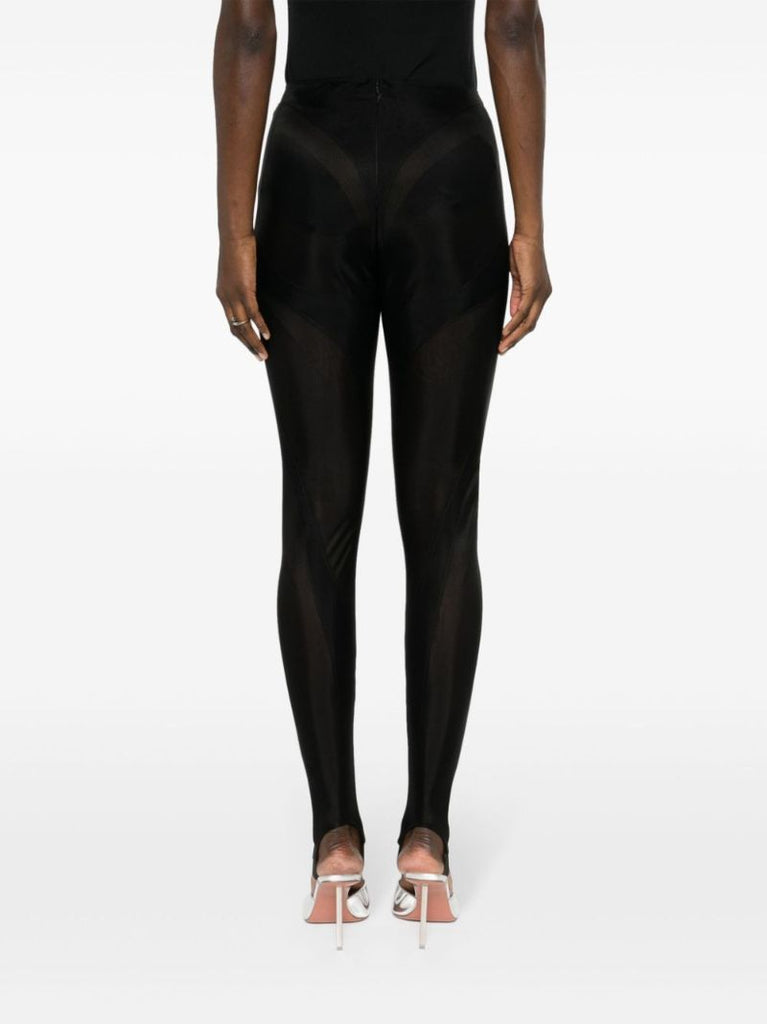 Black Layer Panelled Leggings