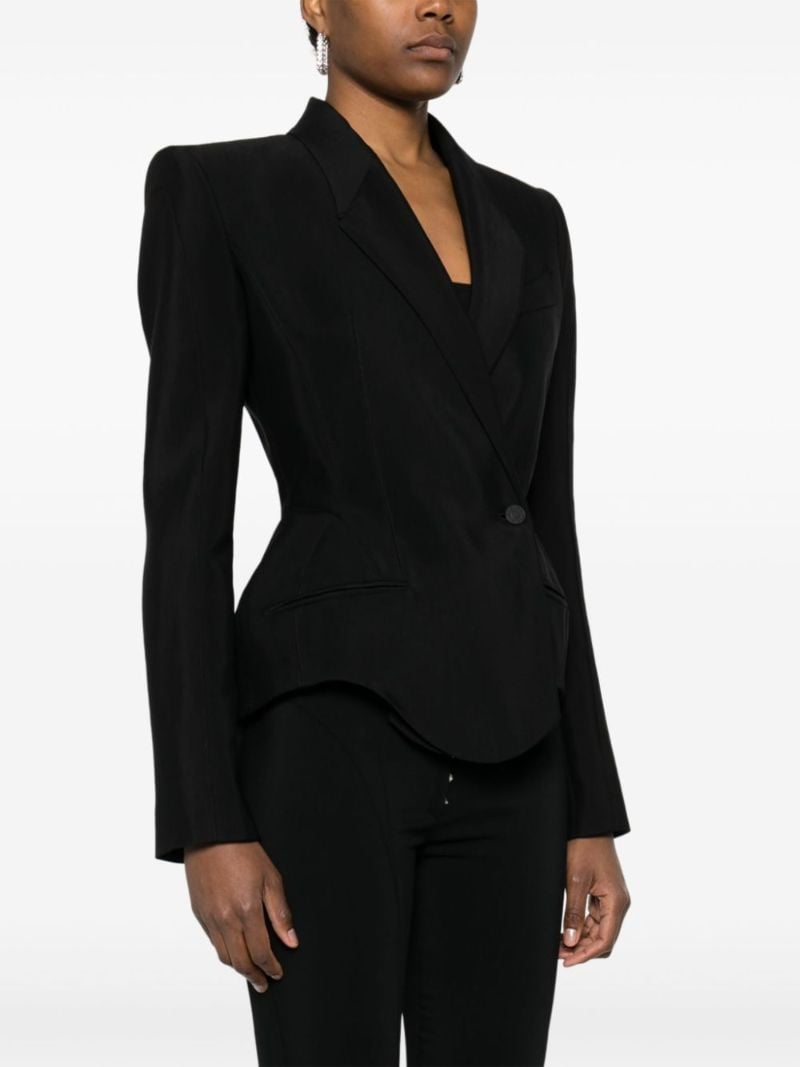 Black Mugler Signature Single-breasted Blazer