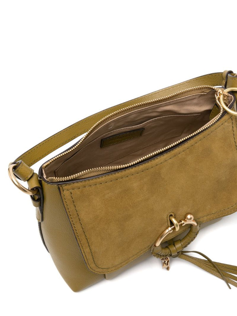 Green Small Joan Leather Crossbody Bag