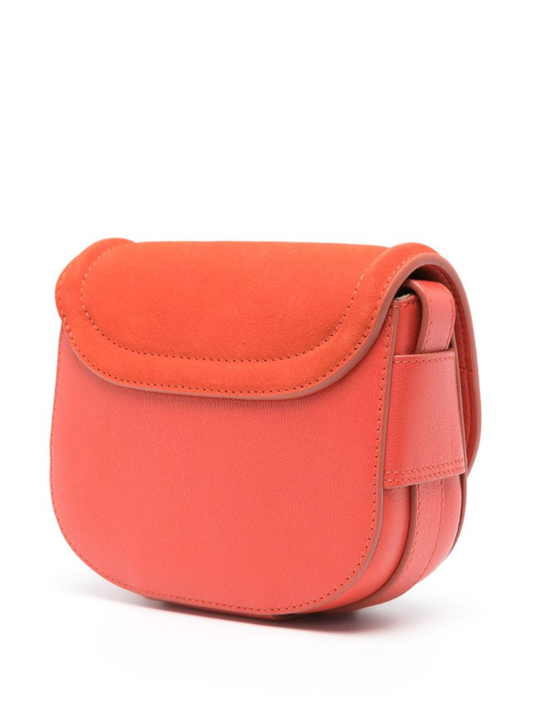Orange Mara Leather Cross Body Bag