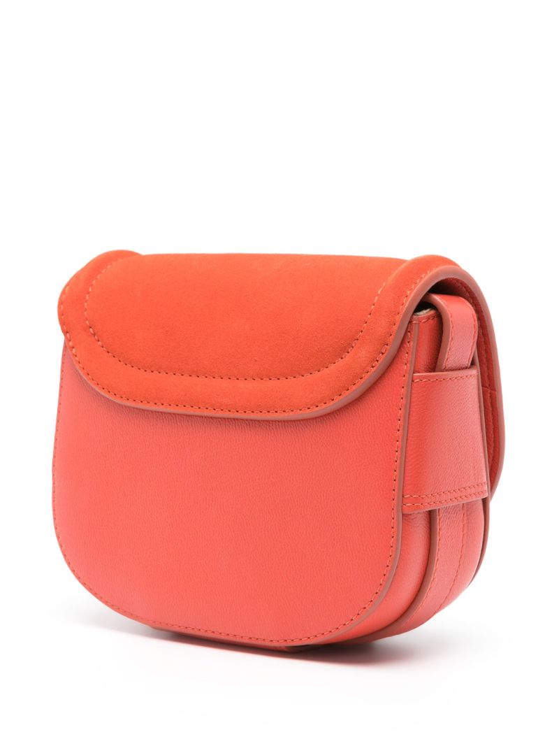 Orange Mara Leather Cross Body Bag