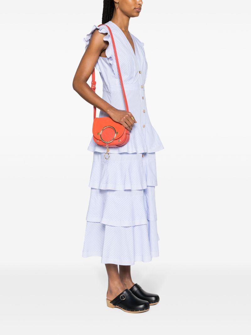 Orange Mara Leather Cross Body Bag