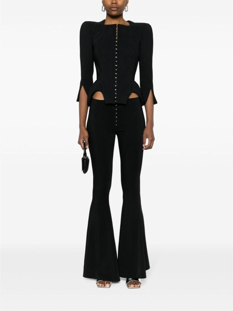 Black Cut-out Tailoring Trousers