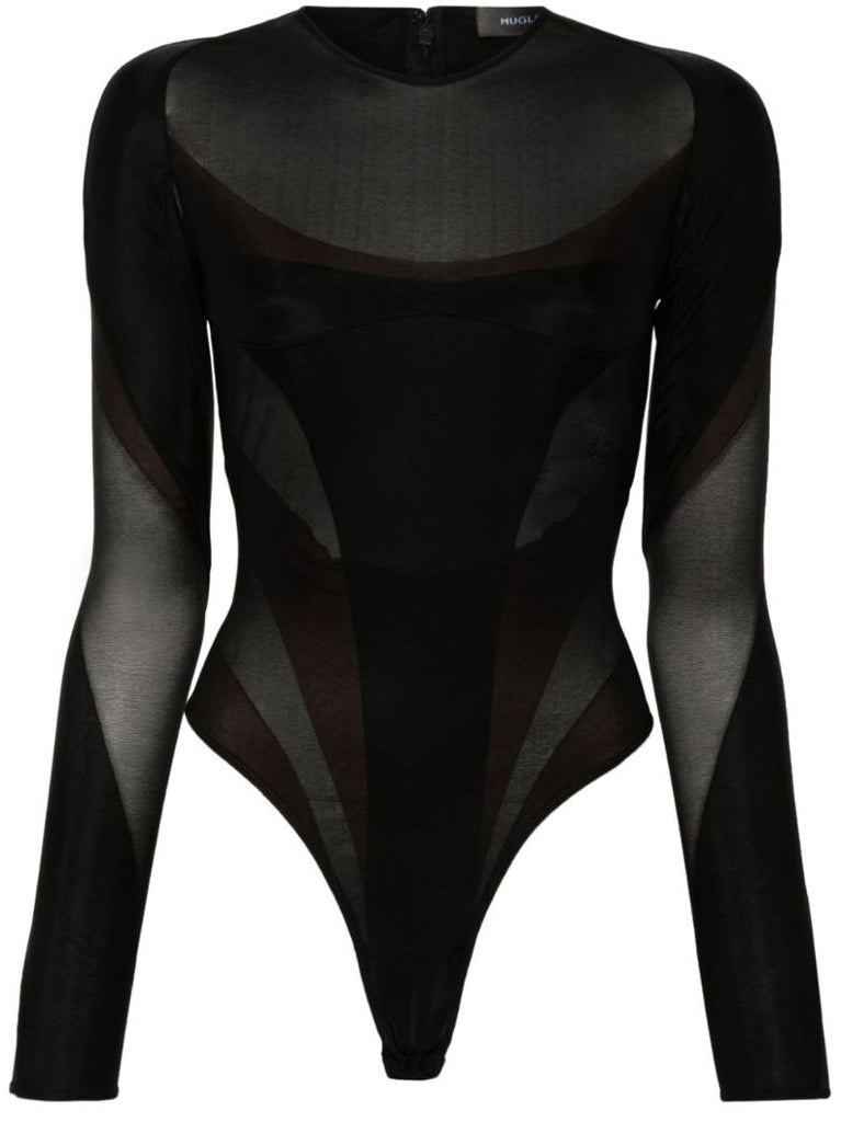 Black Panelled Bodysuit