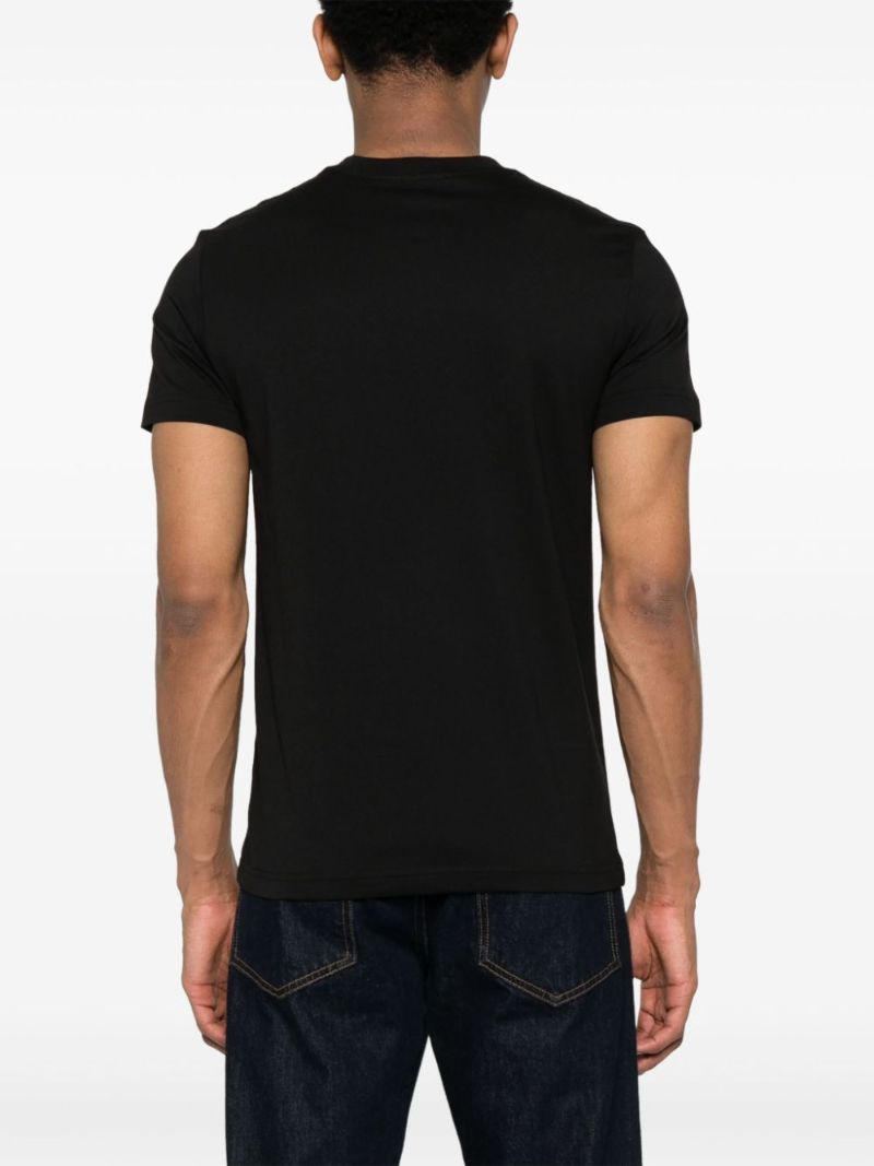 Black Logo Print Cotton T-shirt