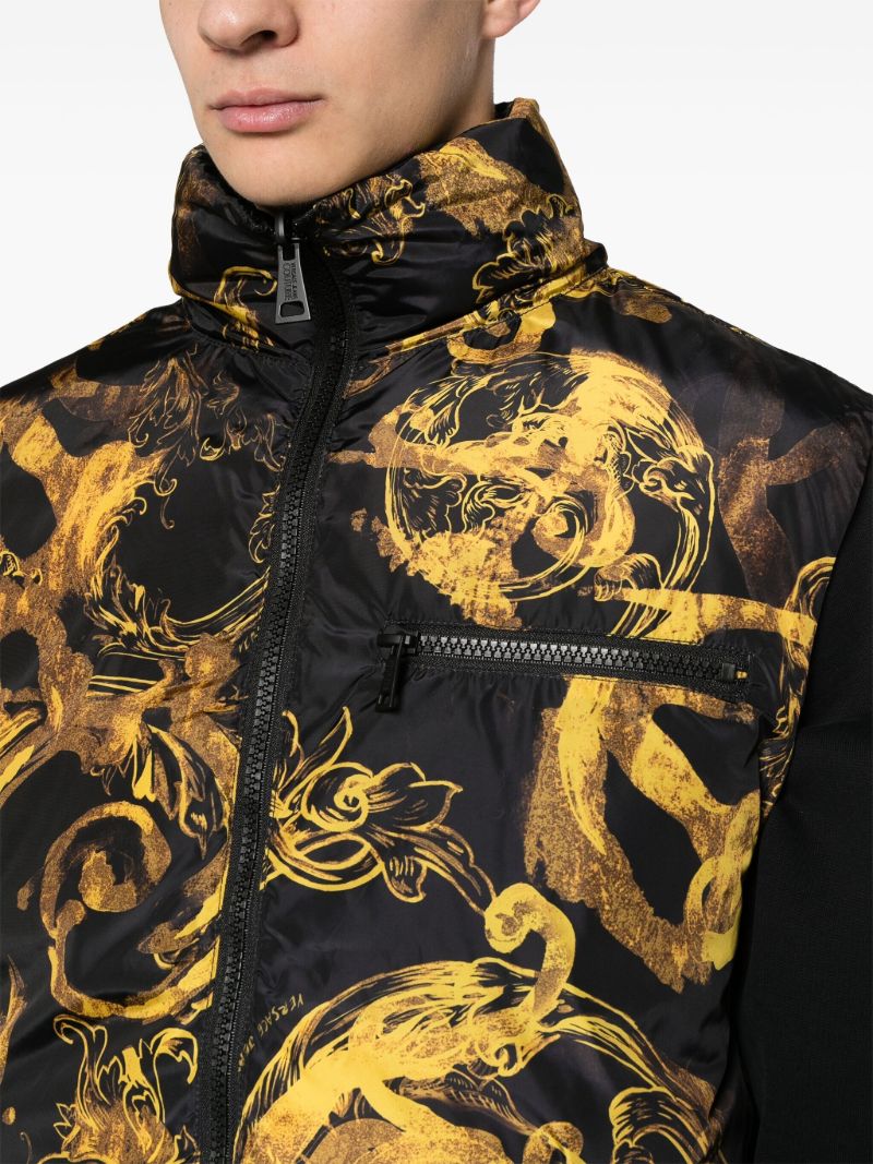 Black V-emblem Reversible Down Gilet