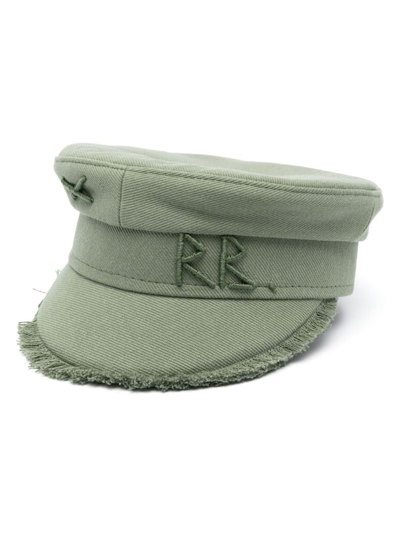 Green Baker Boy Embroidered Cap