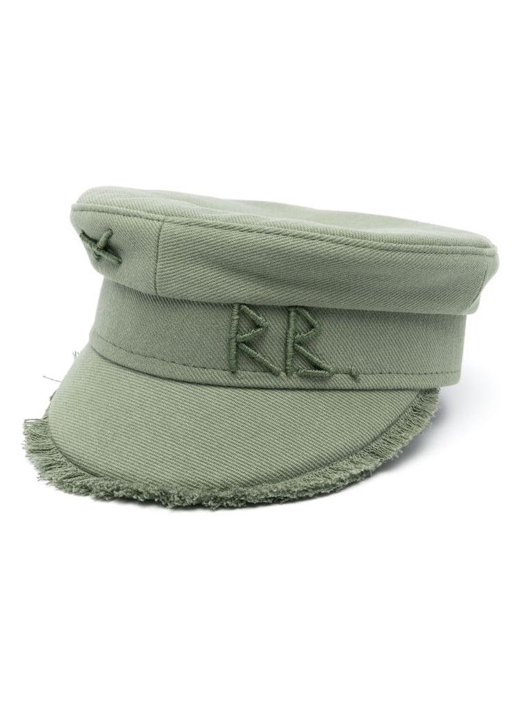 Green Baker Boy Embroidered Cap