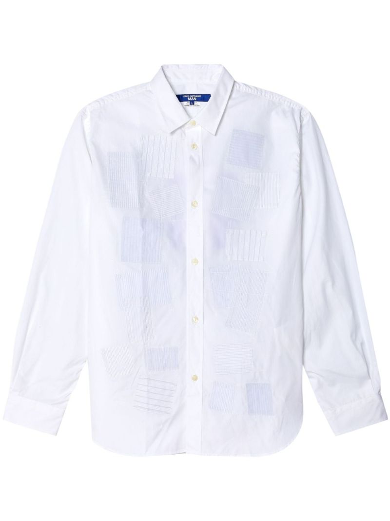 White Patchwork Cotton Shirt