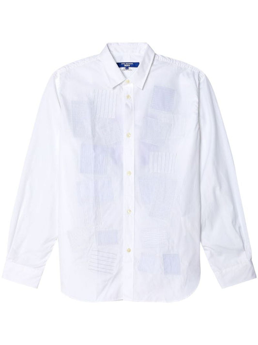 White Patchwork Cotton Shirt