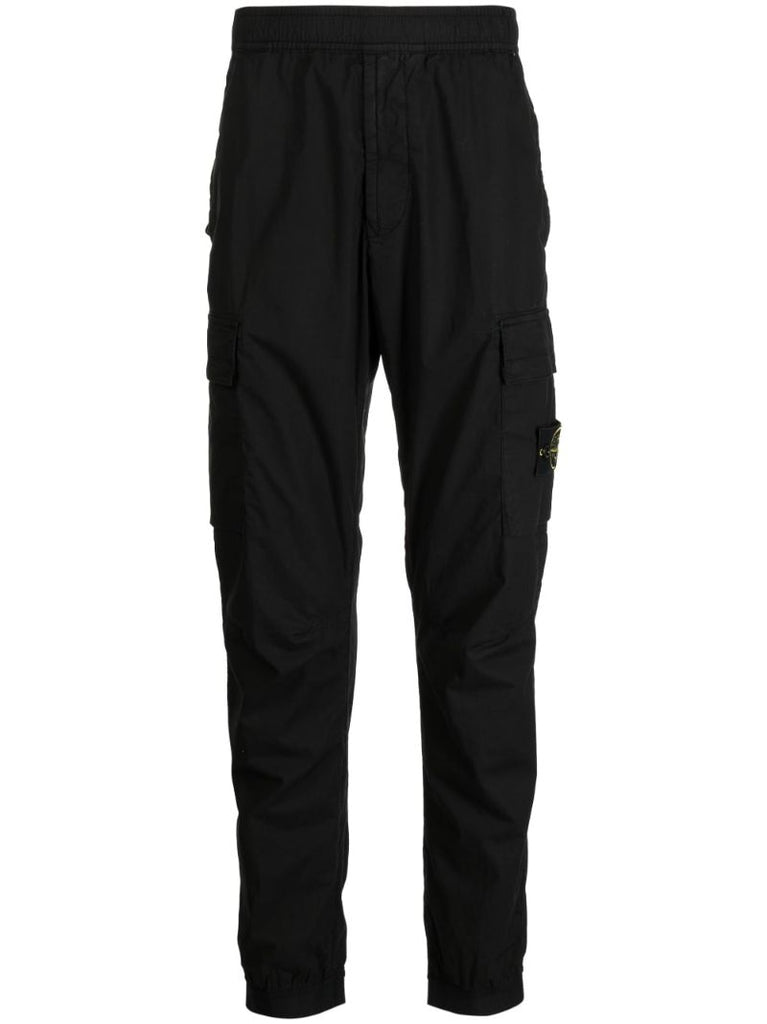 Black 31303 Tapered Cargo Trousers