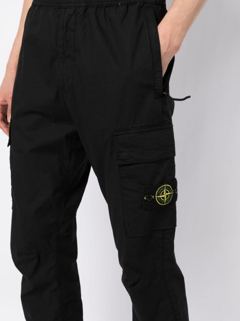 Black 31303 Tapered Cargo Trousers