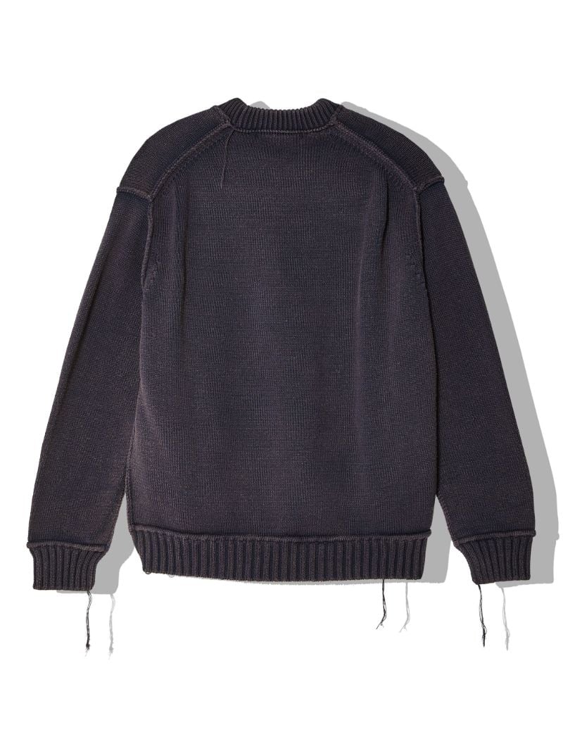Blue Cotton Crew-neck Jumper