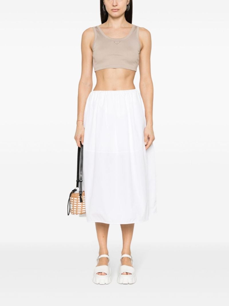 Triangle-logo Crop Top
