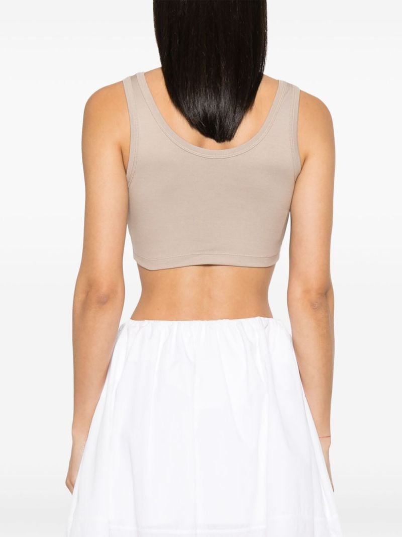 Triangle-logo Crop Top