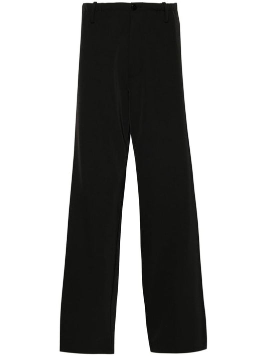 Black High Waist Straight-leg Trousers