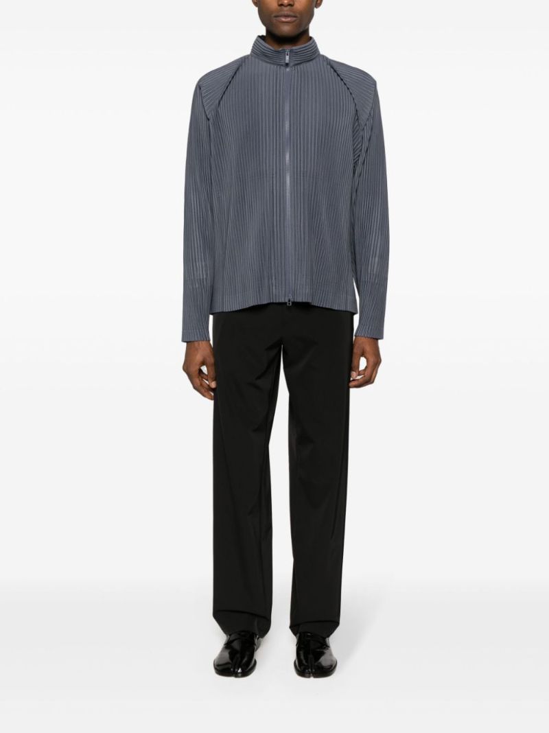 Black High Waist Straight-leg Trousers