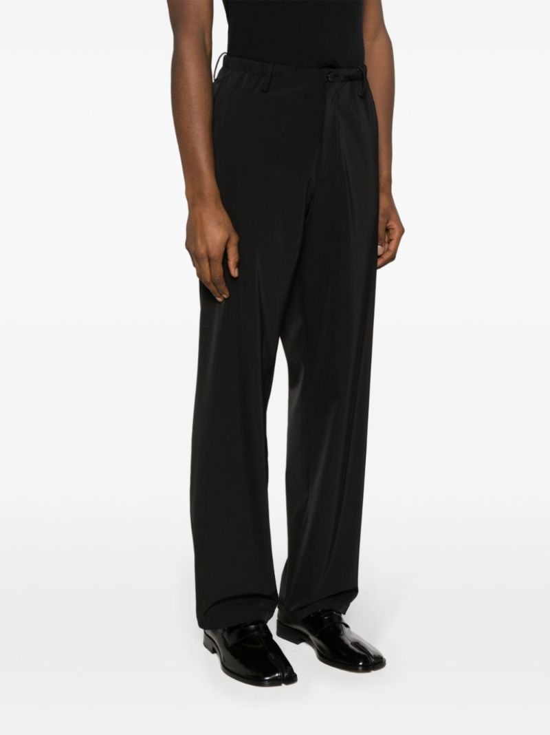 Black High Waist Straight-leg Trousers