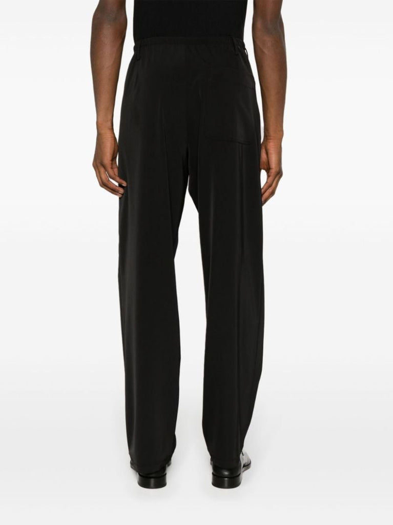 Black High Waist Straight-leg Trousers