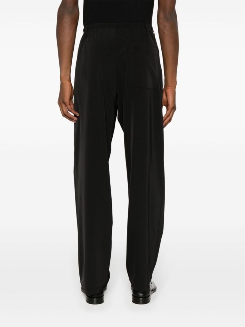 Black High Waist Straight-leg Trousers