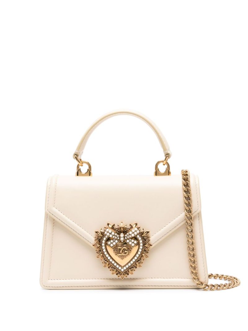 Neutral Devotion Small Leather Top-handle Bag