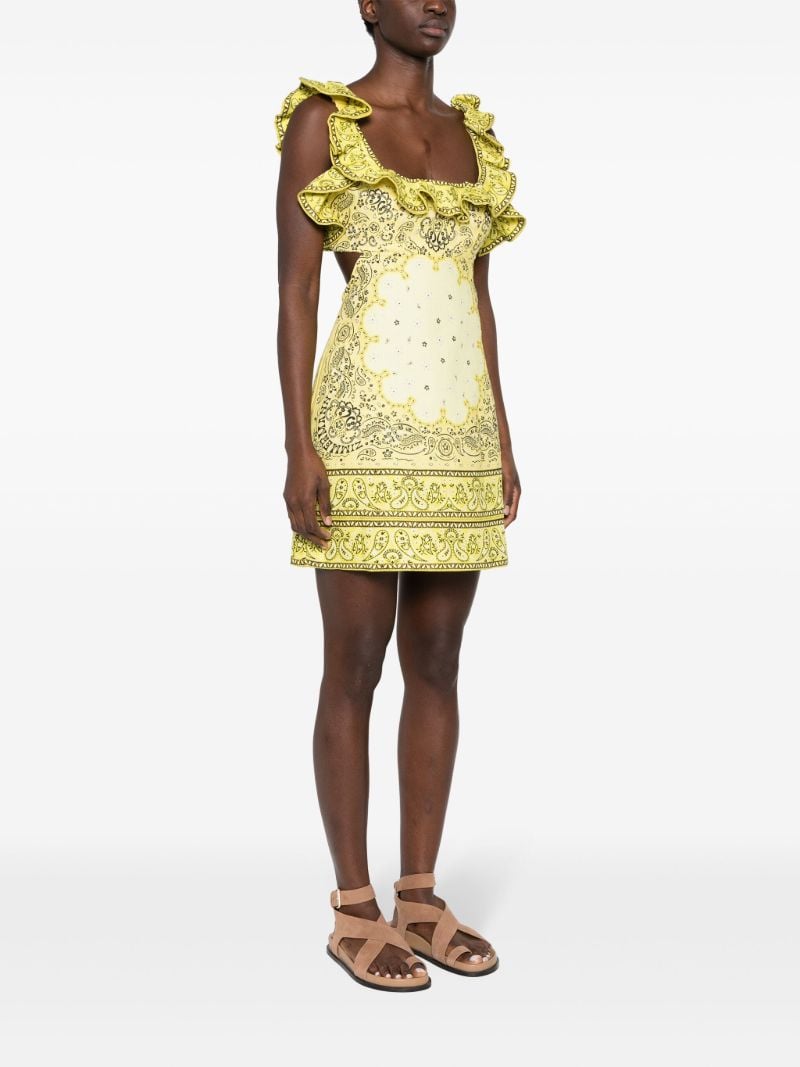 Yellow Matchmaker Bandana-print Mini Dress