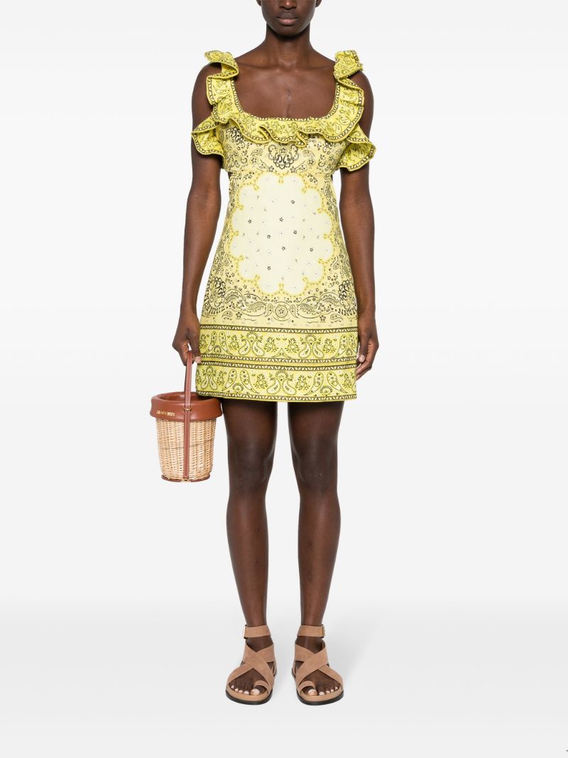 Yellow Matchmaker Bandana-print Mini Dress