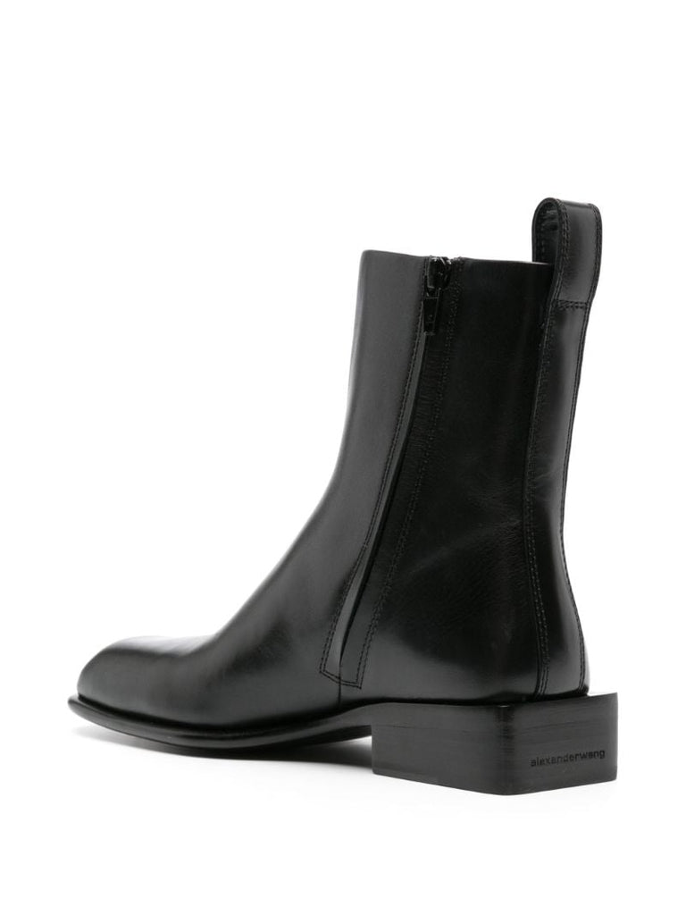 Black Throttle 35 Leather Boots