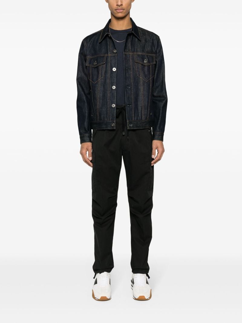 Black Straight-leg Cargo Trousers