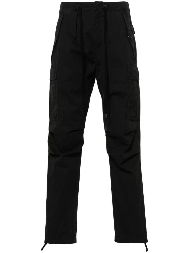 Black Straight-leg Cargo Trousers