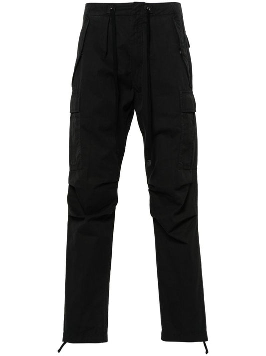 Black Straight-leg Cargo Trousers