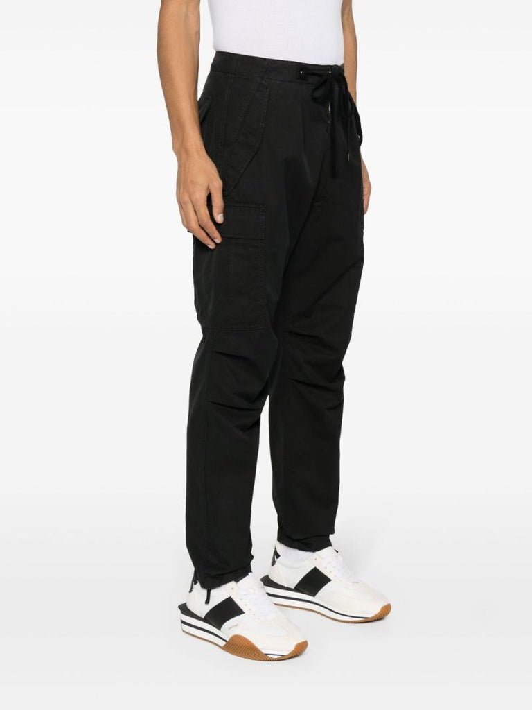 Black Straight-leg Cargo Trousers
