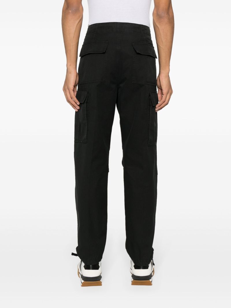 Black Straight-leg Cargo Trousers