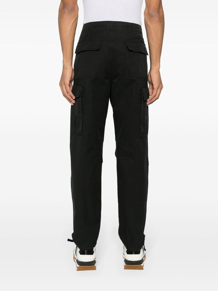 Black Straight-leg Cargo Trousers