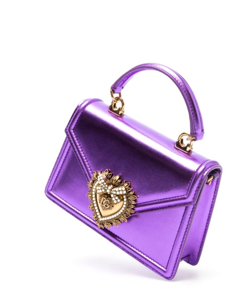 Purple Devotion Small Leather Top-handle Bag