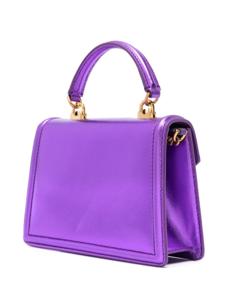 Purple Devotion Small Leather Top-handle Bag