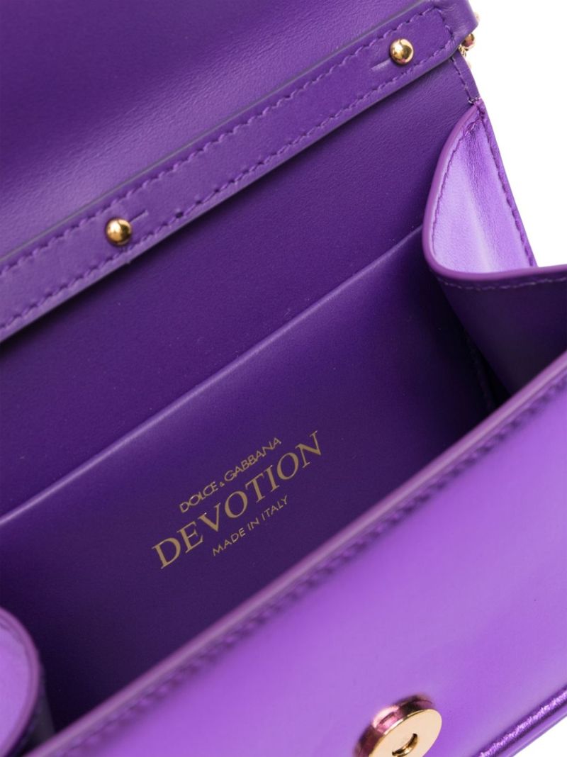 Purple Devotion Small Leather Top-handle Bag