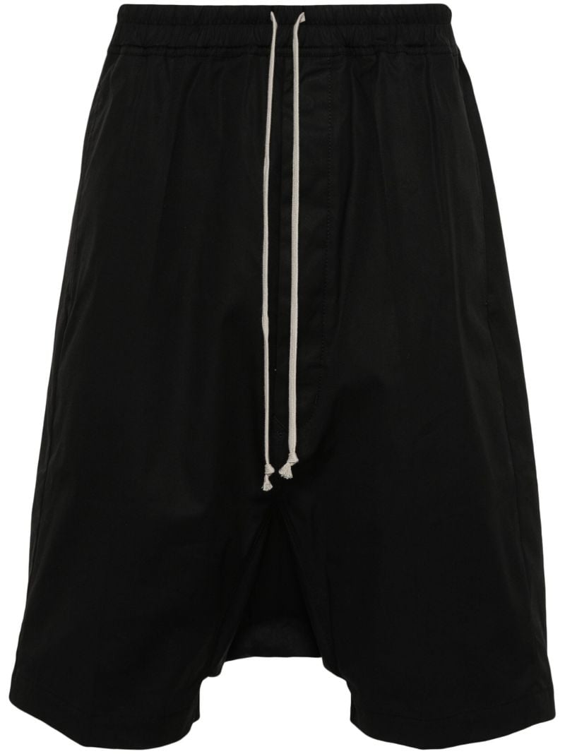Black Drop Crotch Organic Cotton Shorts
