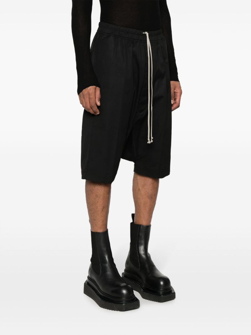 Black Drop Crotch Organic Cotton Shorts