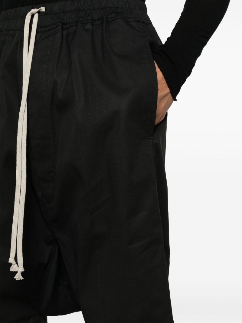 Black Drop Crotch Organic Cotton Shorts