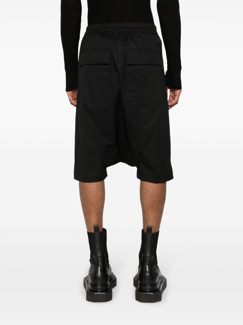 Black Drop Crotch Organic Cotton Shorts