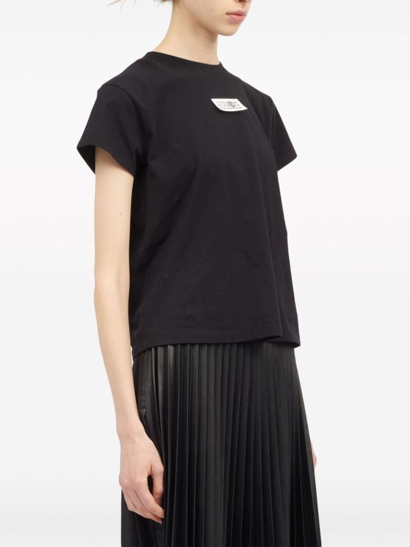 Black Numbers-appliquÃ_x0083_Â© Cotton T-shirt