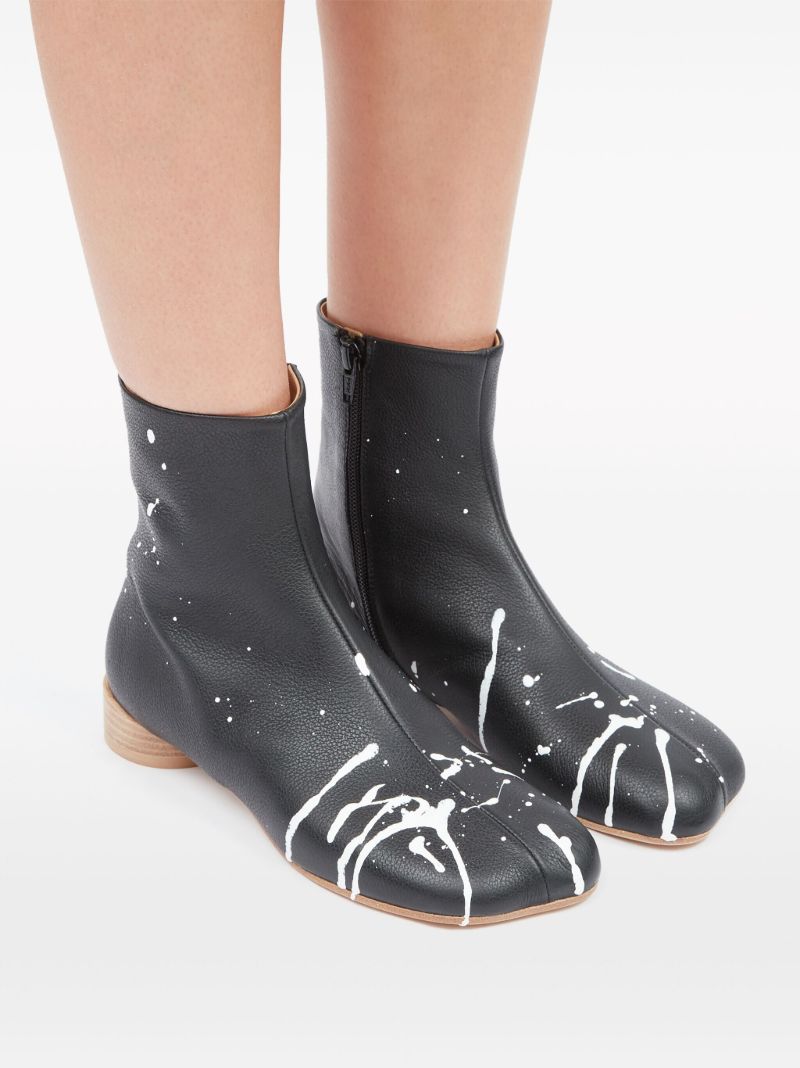 Black Anatomic Leather Ankle Boots