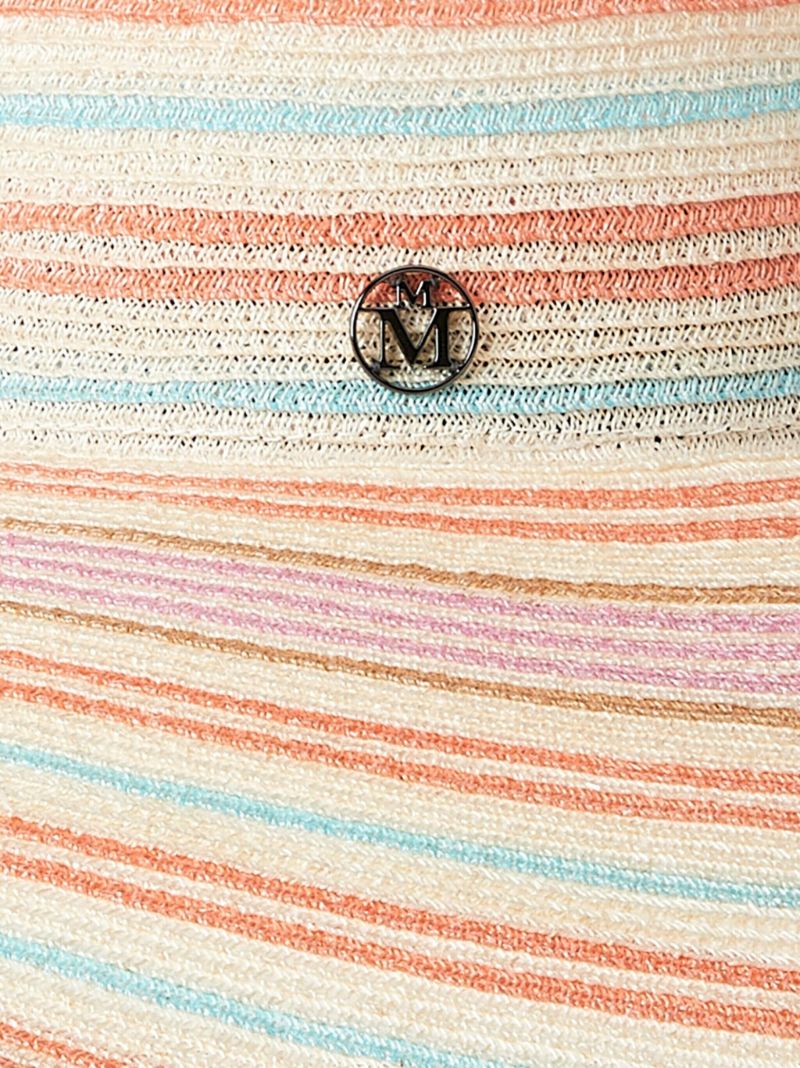 Multicolour Blanche Striped Fedora Hat