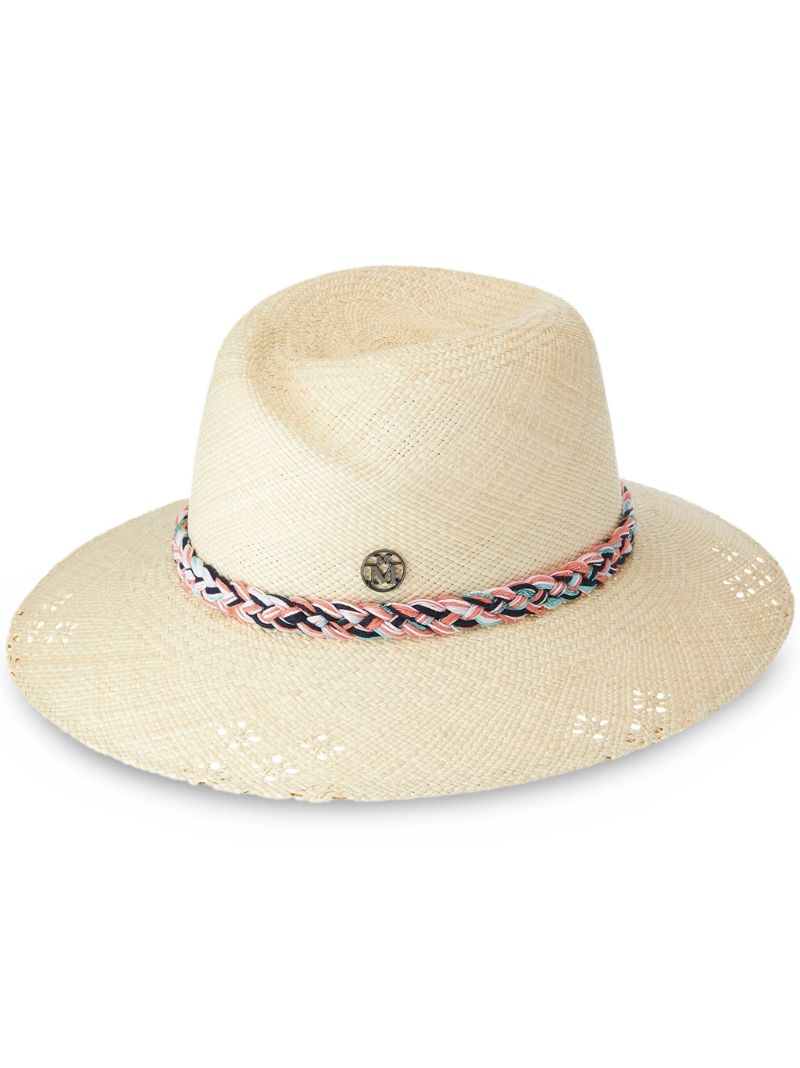 Neutral Virginie Straw Fedora Hat