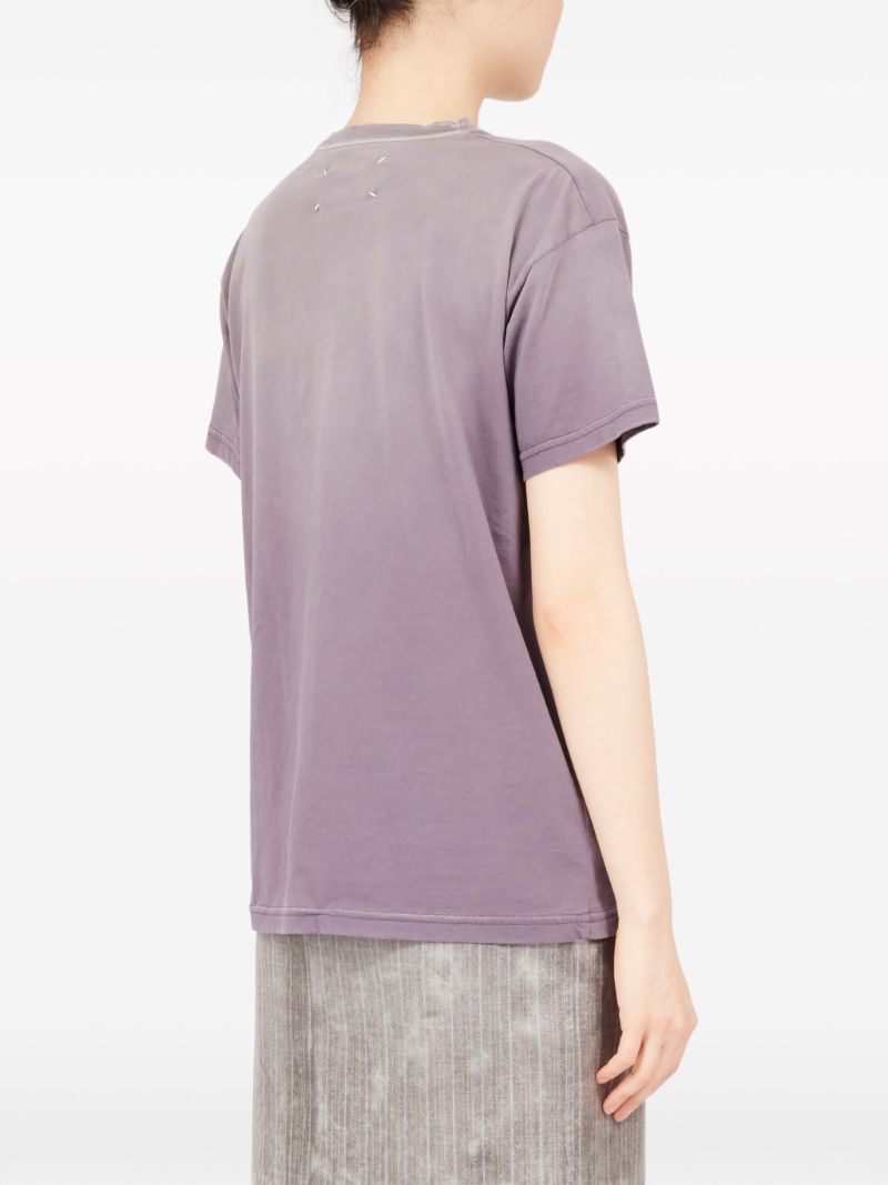 Purple Reverse Logo-embroidered T-shirt