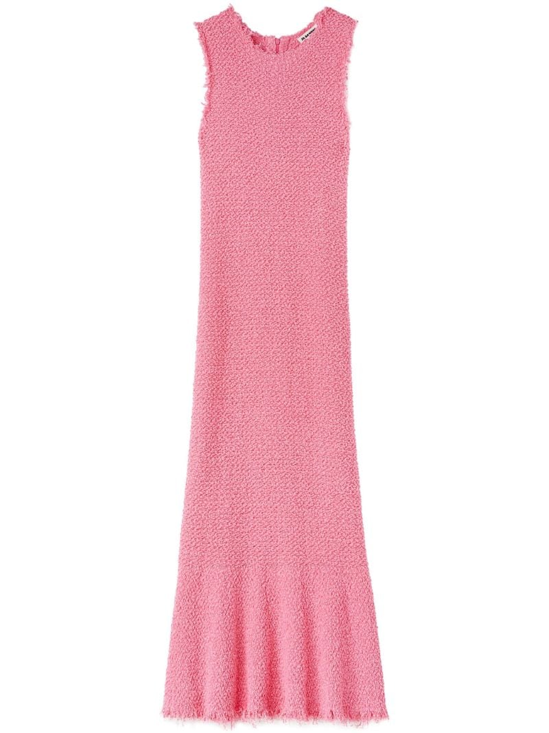 Pink Embroidered Sleeveless Maxi Dress