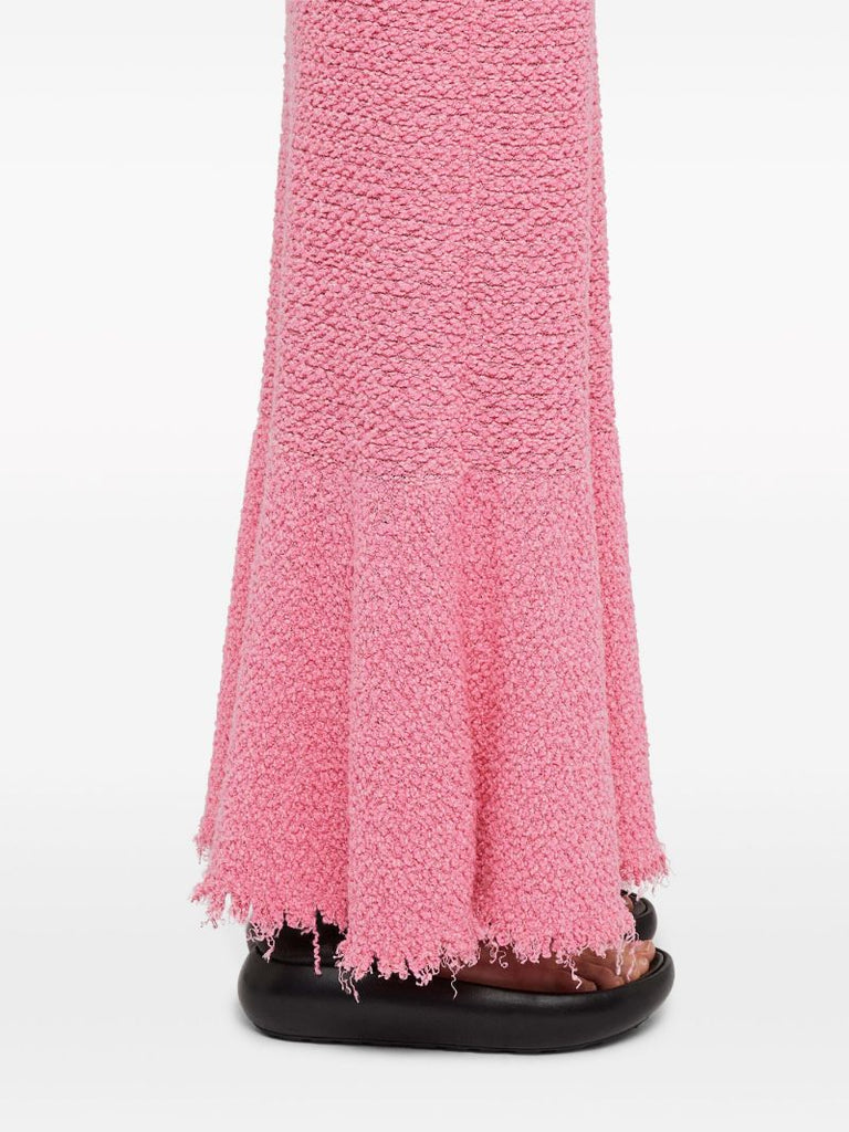 Pink Embroidered Sleeveless Maxi Dress