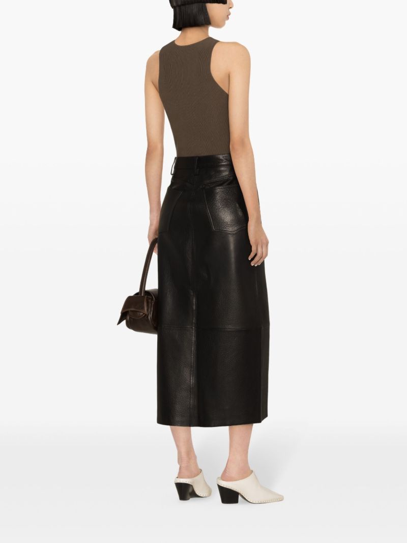 Black the Leather Midaxi Skirt