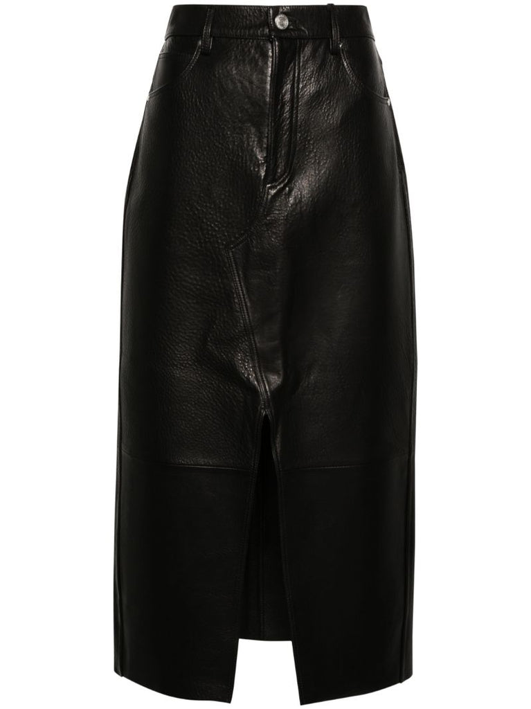 Black the Leather Midaxi Skirt